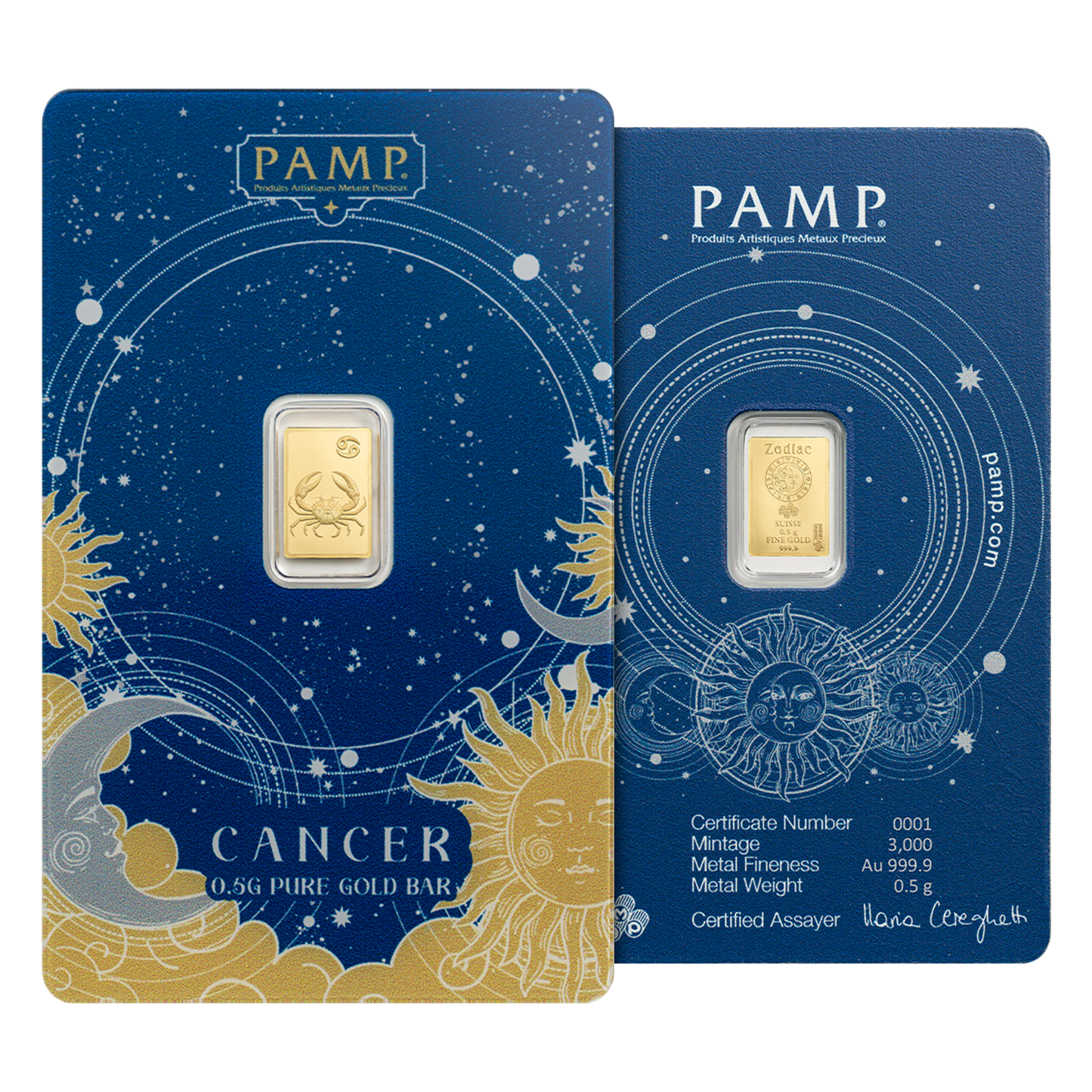 Buy 0.5 g Gold Zodiac Cancer Bar