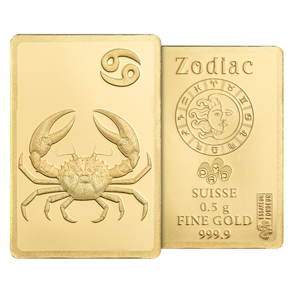 Buy 0.5 g Gold Zodiac Cancer Bar
