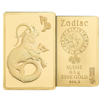 Buy 0.5 g Gold Zodiac Capricorn Bar