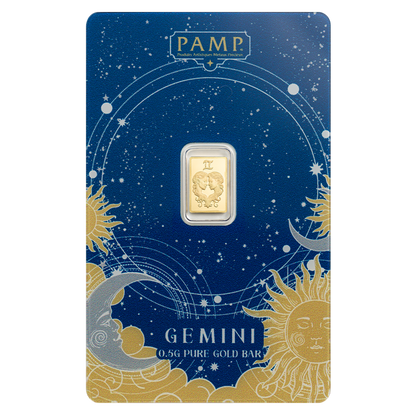 Buy 0.5 g Gold Zodiac Gemini Bar
