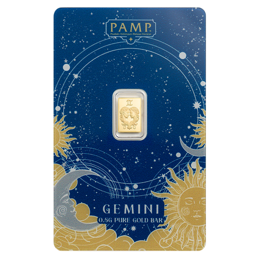 Buy 0.5 g Gold Zodiac Gemini Bar