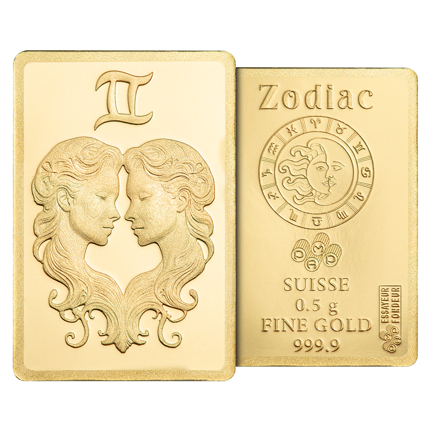 Buy 0.5 g Gold Zodiac Gemini Bar