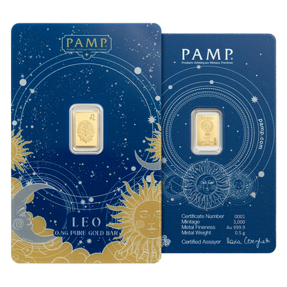 Buy 0.5 g Gold Zodiac Leo Bar
