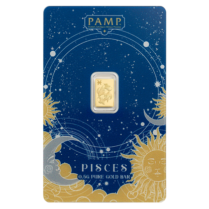 Buy 0.5 g Gold Zodiac Pisces Bar