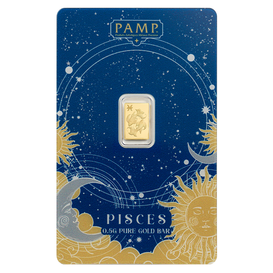 Buy 0.5 g Gold Zodiac Pisces Bar
