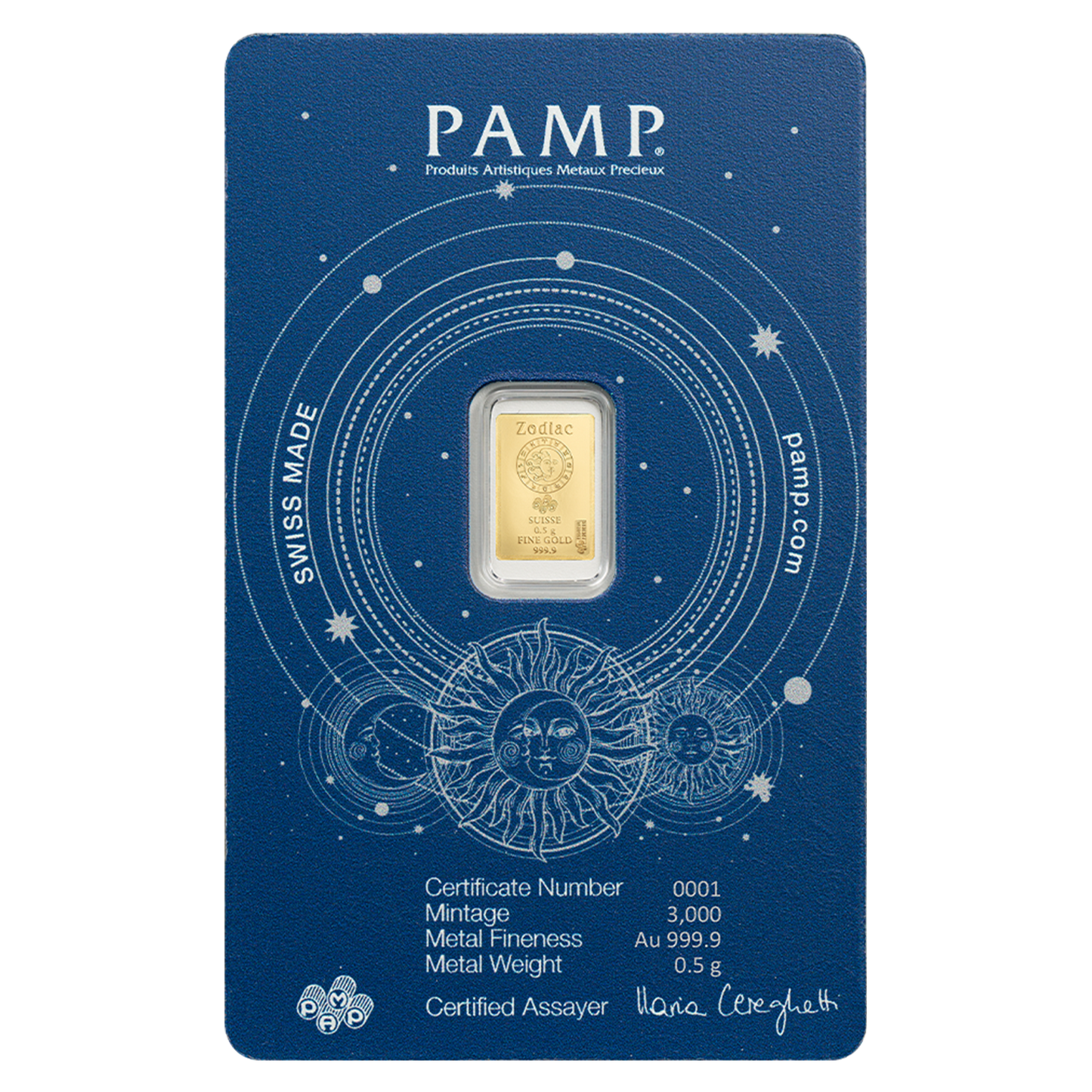 Buy 0.5 g Gold Zodiac Pisces Bar