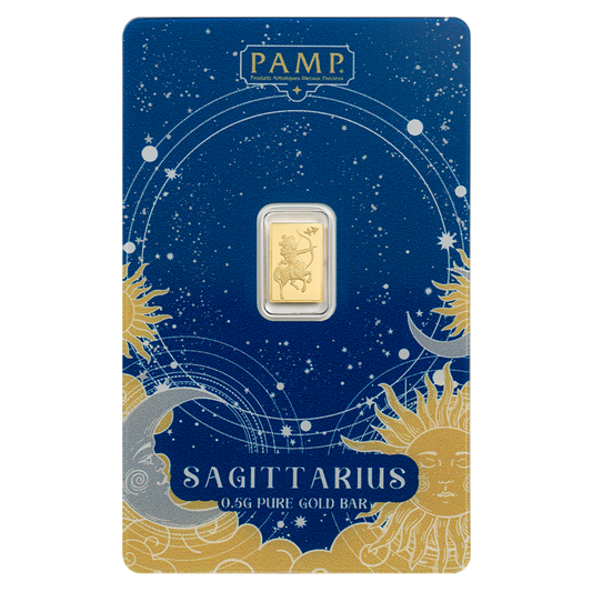Buy 0.5 g Gold Zodiac Sagittarius Bar