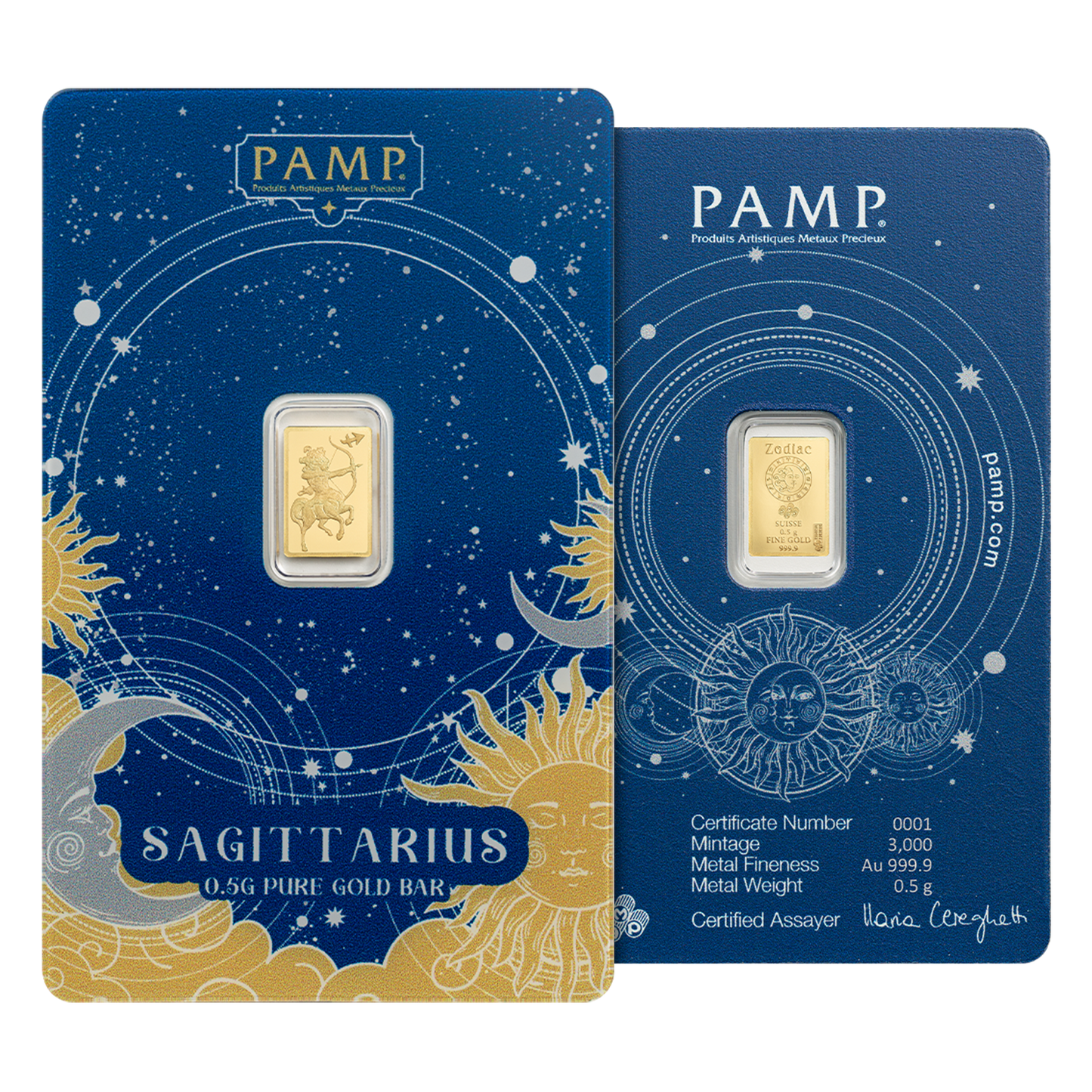 Buy 0.5 g Gold Zodiac Sagittarius Bar