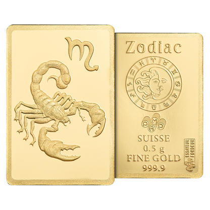 Buy 0.5 g Gold Zodiac Scorpio Bar