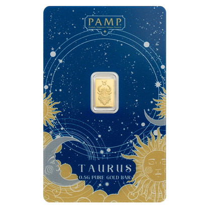 Buy 0.5 g Gold Zodiac Taurus Bar