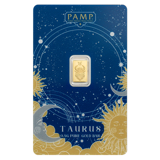 Buy 0.5 g Gold Zodiac Taurus Bar