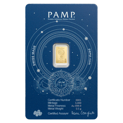 Buy 0.5 g Gold Zodiac Taurus Bar
