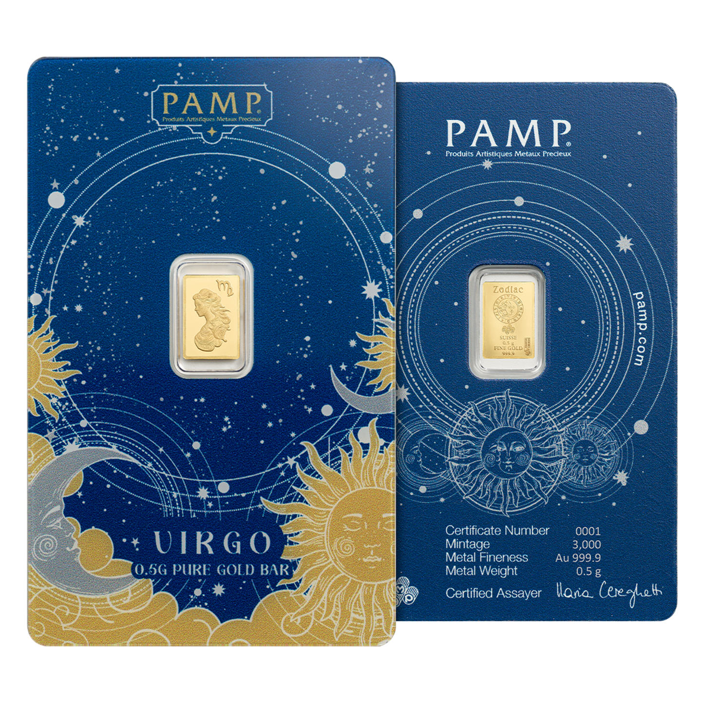 Buy 0.5 g Gold Zodiac Virgo Bar