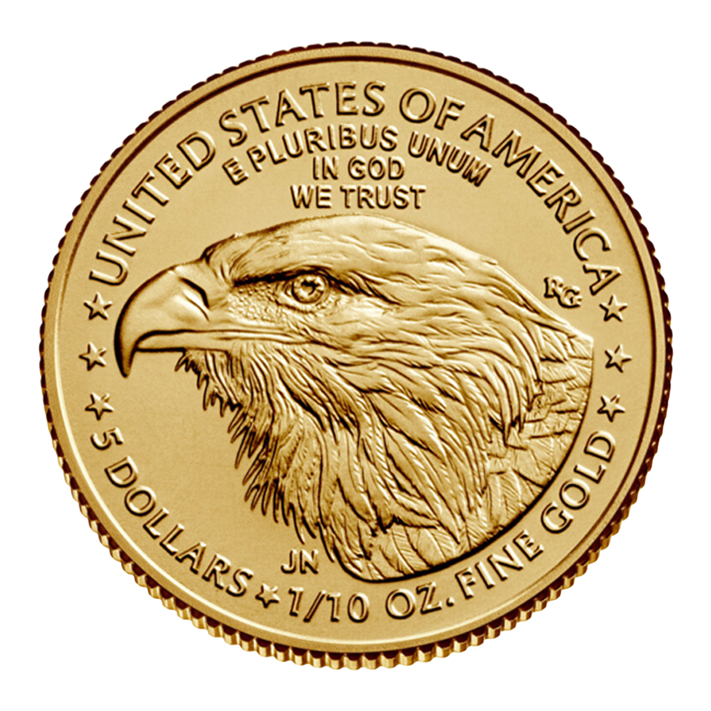 1/10 oz Gold Eagle Coins (new design - mid 2021 and later)