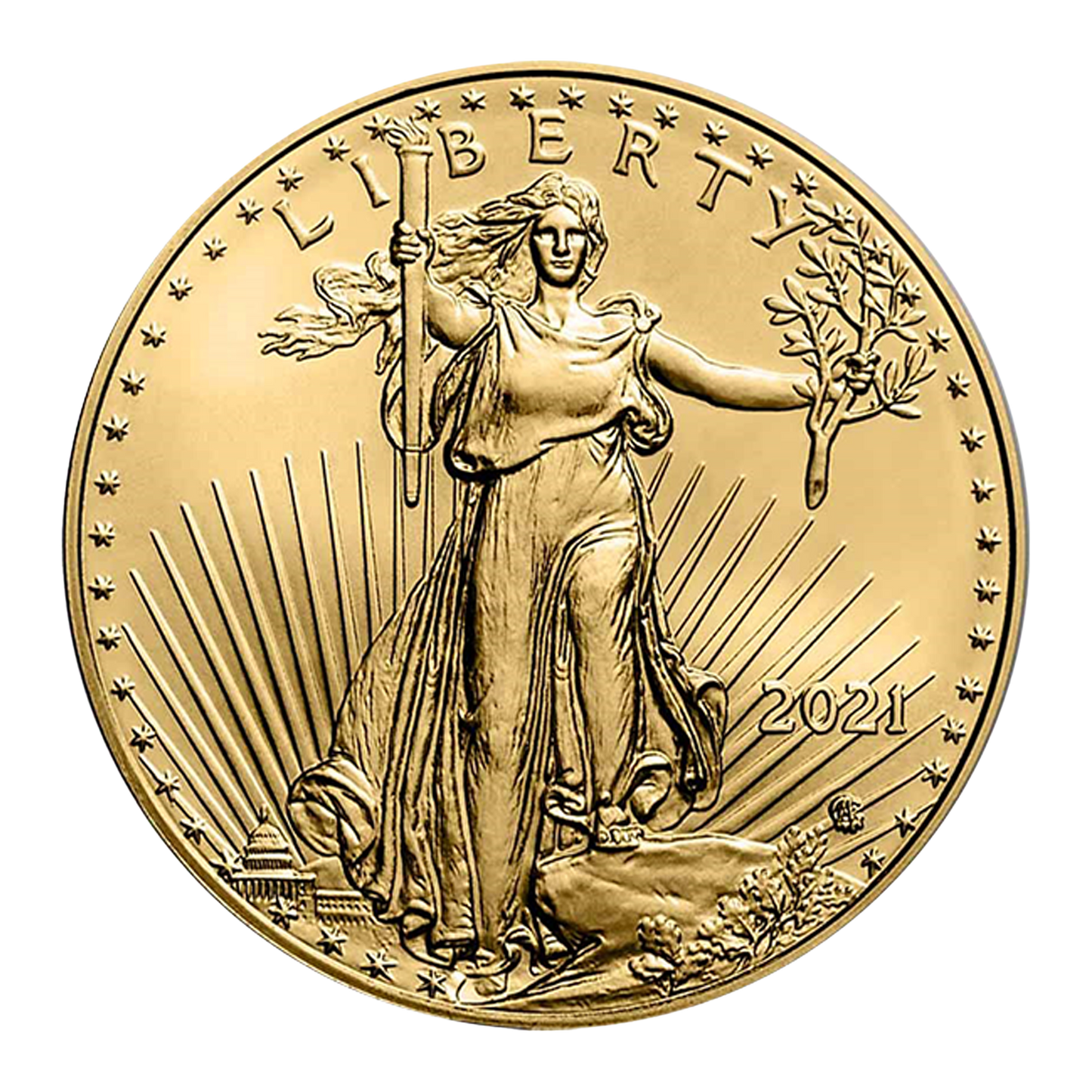 1/10 oz Gold Eagle Coins (new design - mid 2021 and later)