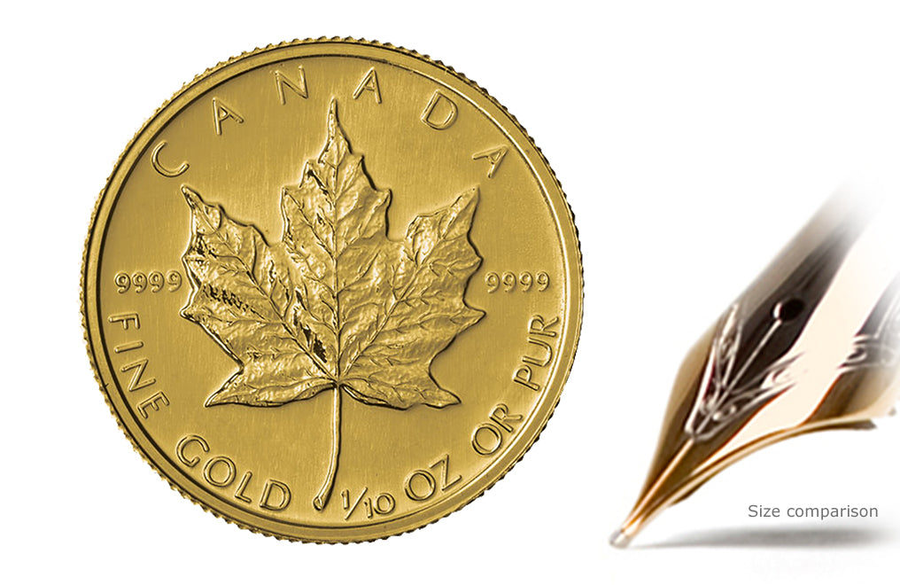 1/10 oz Canadian Gold Maple Leaf Coins