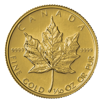 1/10 oz Canadian Gold Maple Leaf Coins
