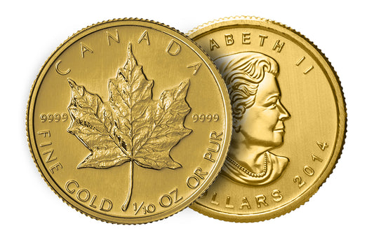 Buy 1/10 oz Canadian Gold Maple Leaf Coins
