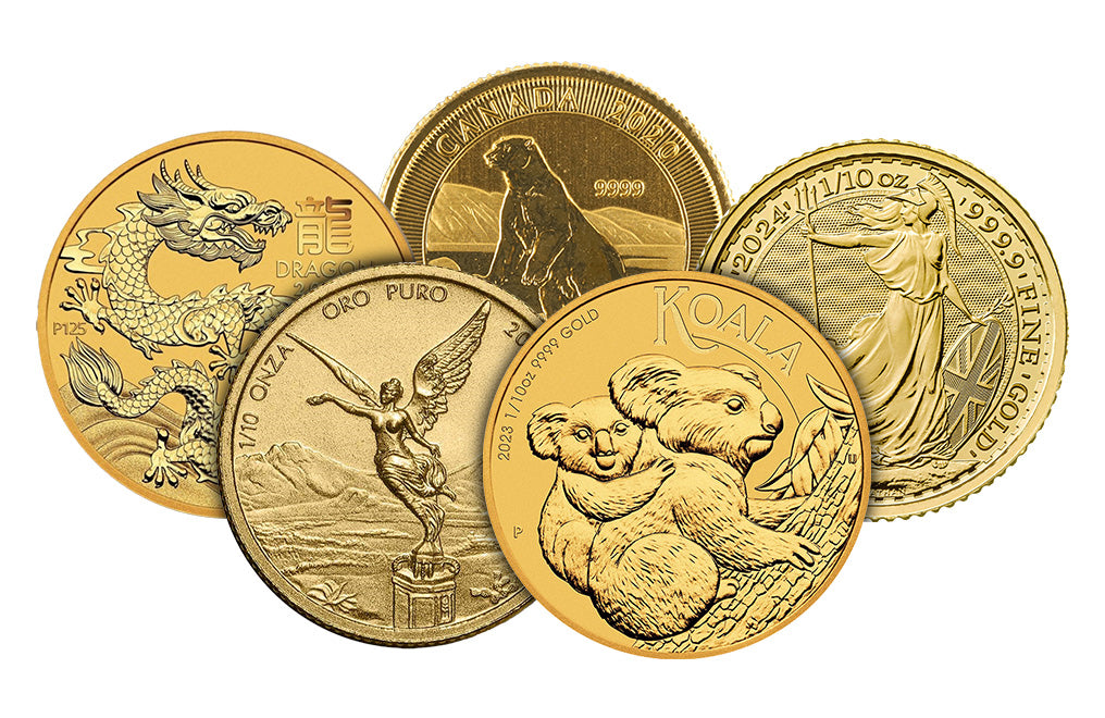 1/10 oz Gold Round or Coin .999+ (Any Mint, Random Year)