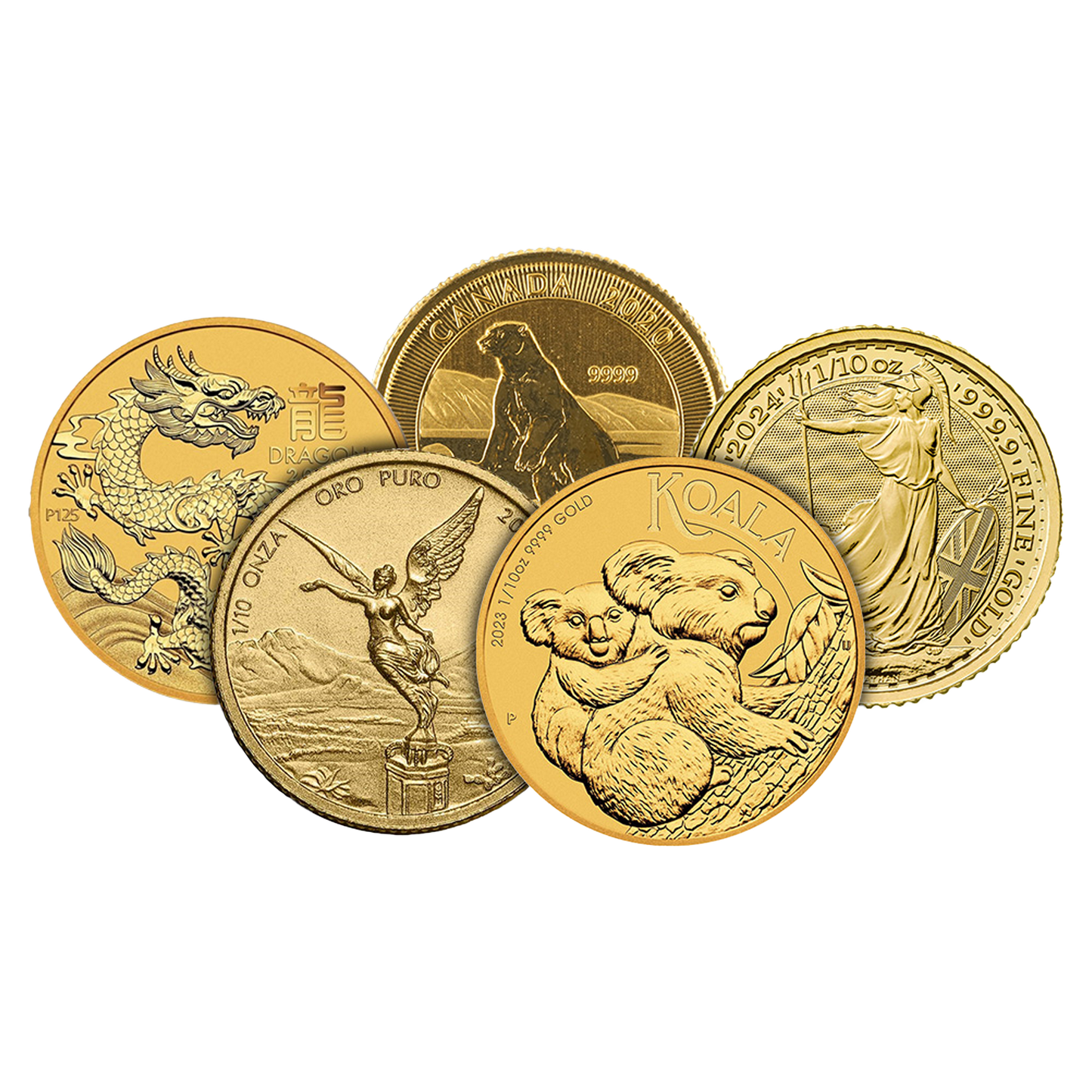 1/10 oz Gold Round or Coin .999+ (Any Mint, Random Year)
