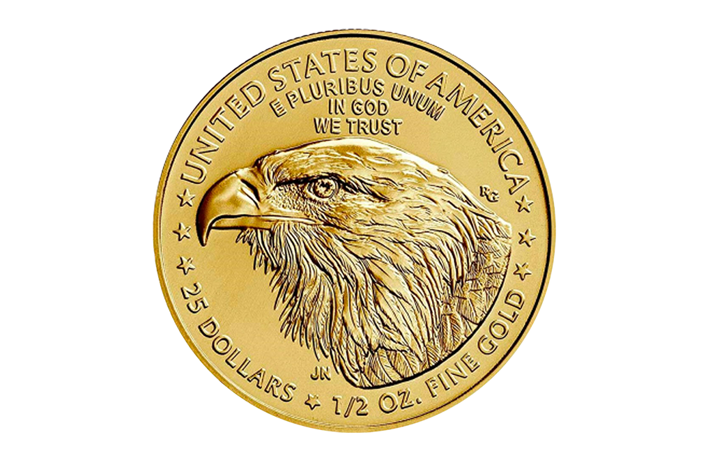 1/2 oz Gold Eagle Coins (new design - mid 2021 and later)