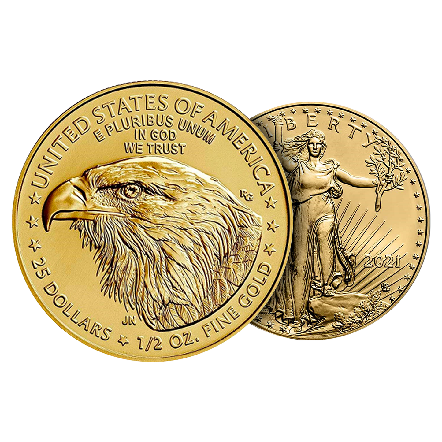 1/2 oz Gold Eagle Coins (new design - mid 2021 and later)