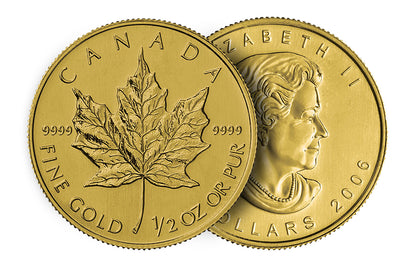 1/2 oz Gold Canadian Maple Leaf Coin