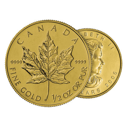 1/2 oz Gold Canadian Maple Leaf Coin