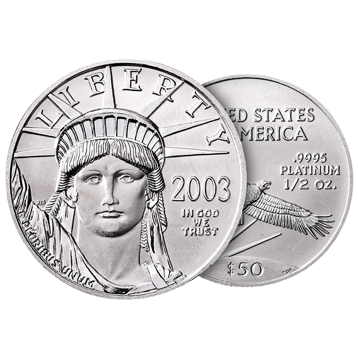1/2 oz American Platinum Eagle Coins