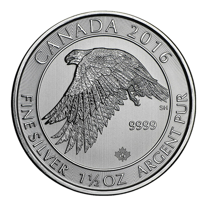 1.5 oz Canadian Snow Falcon Silver Coin (2016)