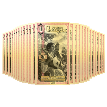 Buy1 Florida Goldback Gold Notes Pack (50 pc) 24K