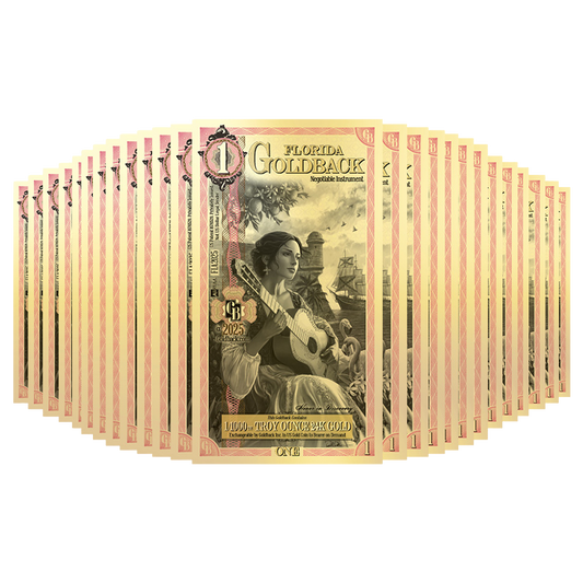 Buy1 Florida Goldback Gold Notes Pack (50 pc) 24K
