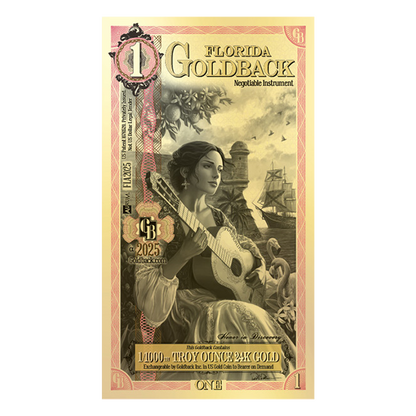 Buy1 Florida Goldback Gold Notes Pack (50 pc) 24K