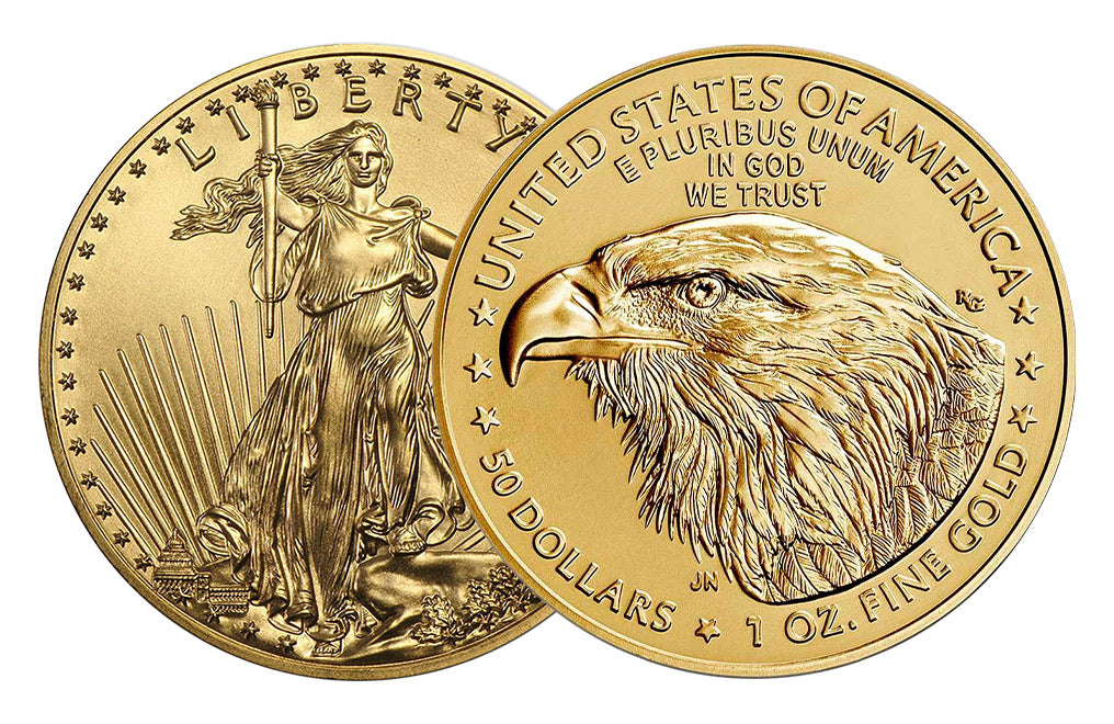 1 oz Gold Eagle Coins (new design - mid 2021 and later)