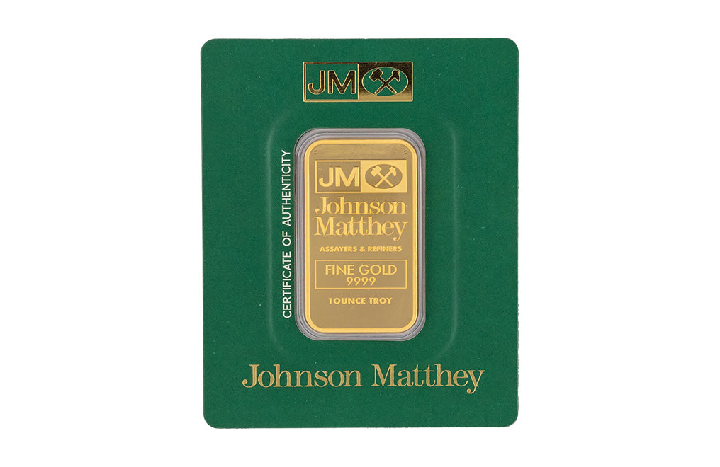 1 oz Gold Bar .9999 - Johnson Matthey