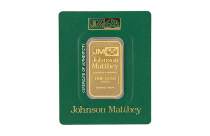 1 oz Gold Bar .9999 - Johnson Matthey