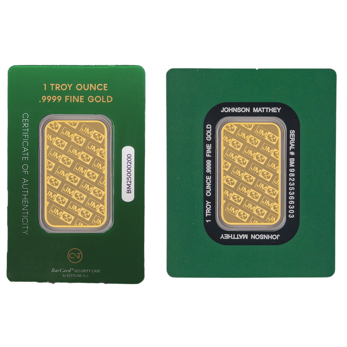 1 oz Gold Bar .9999 - Johnson Matthey