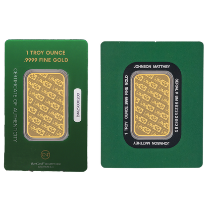 1 oz Gold Bar .9999 - Johnson Matthey