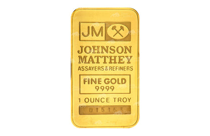 1 oz Gold Bar .9999 - Johnson Matthey