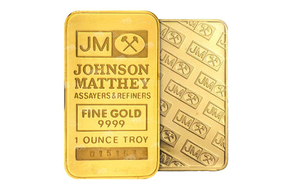 1 oz Gold Bar .9999 - Johnson Matthey
