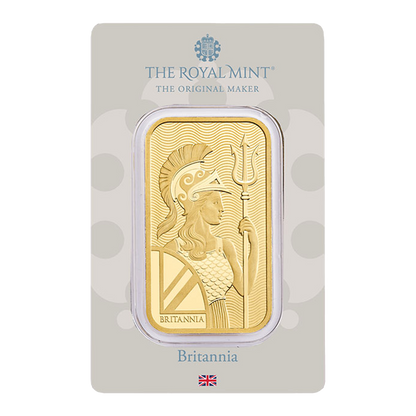 1 oz Britannia Gold Minted Bars (w/ assay)