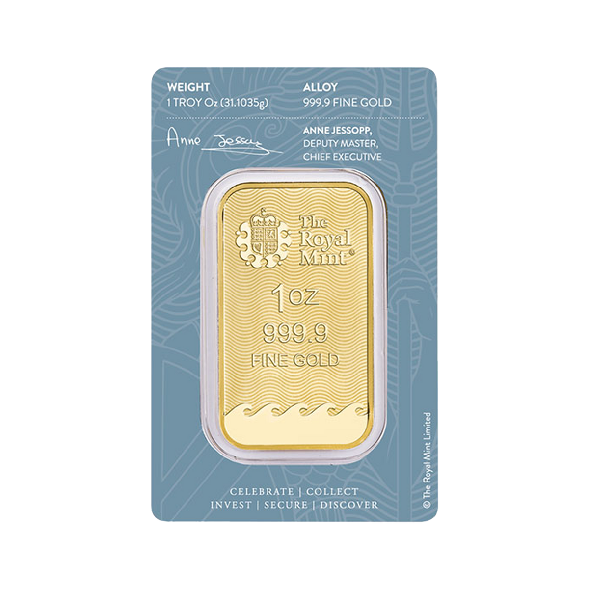 1 oz Britannia Gold Minted Bars (w/ assay)