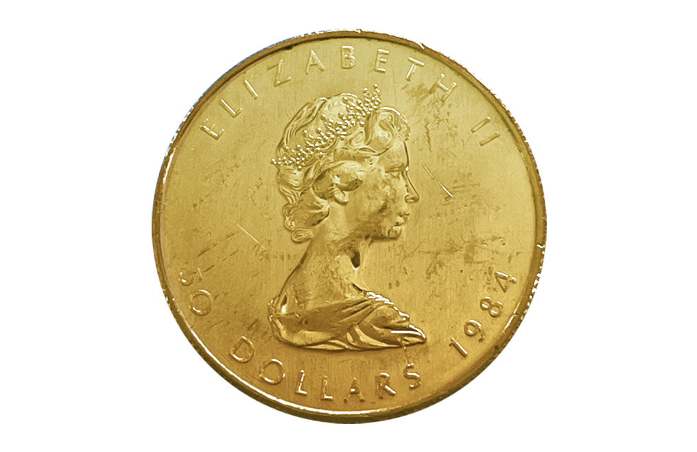 1 oz Gold Maple Leaf Coin (wear and tear)