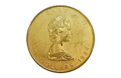 1 oz Gold Maple Leaf Coin (wear and tear)