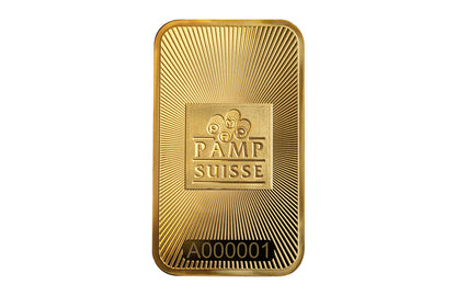 1 oz Gold Bars - PAMP Suisse (w/ assay)