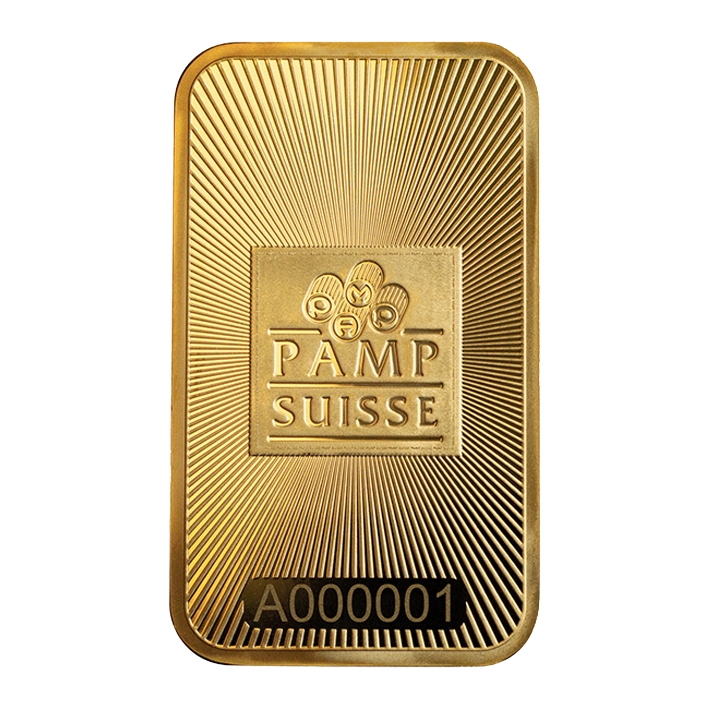1 oz Gold Bars - PAMP Suisse (w/ assay)