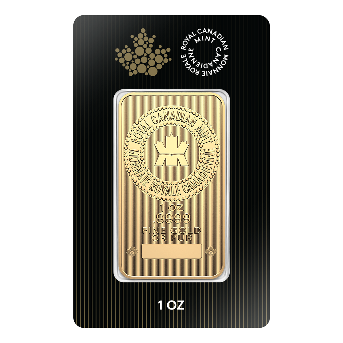 1 oz Gold Bar - Royal Canadian Mint (Ships week of Sept.14)