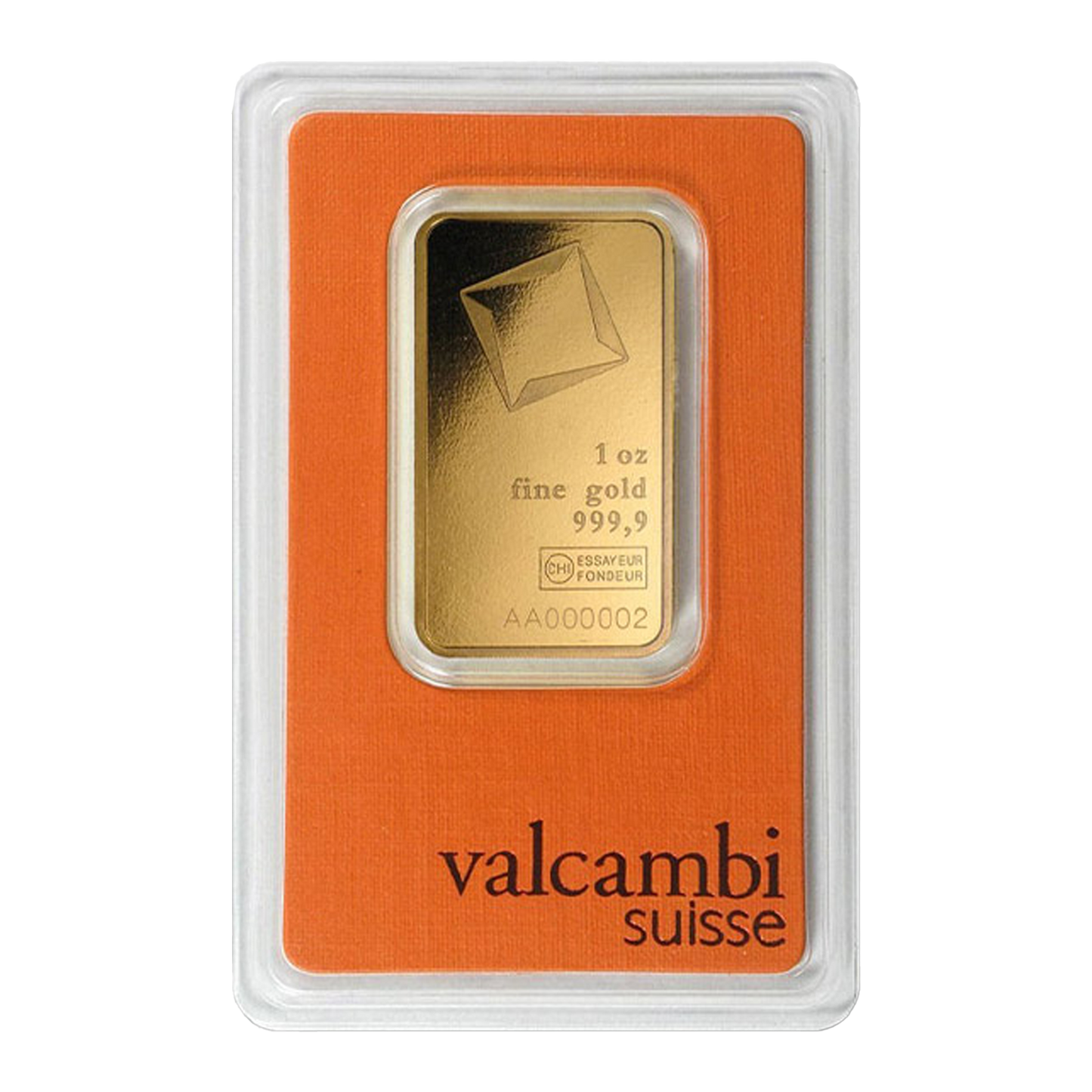 Valcambi Suisse 1 oz Gold Bars (w/ assay)