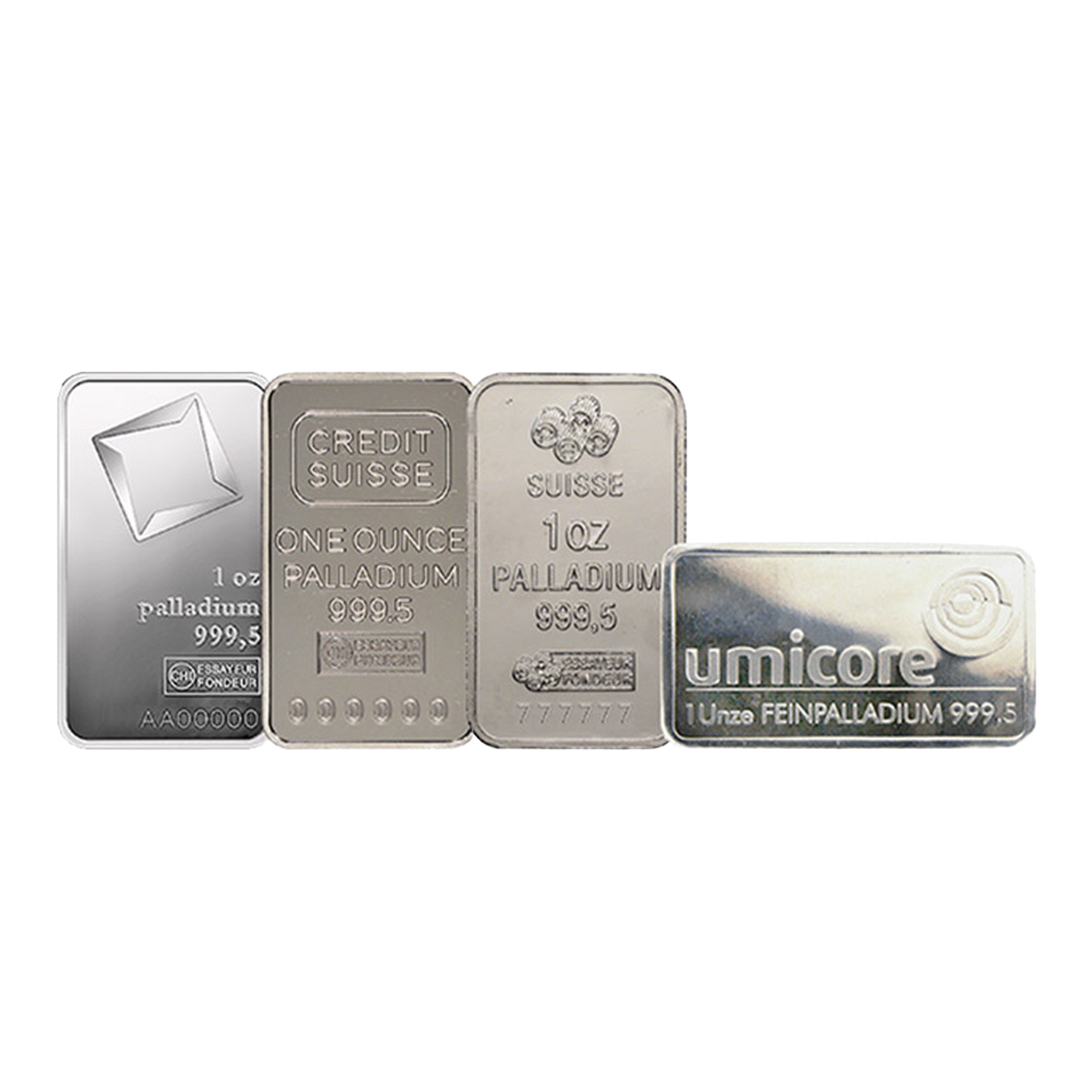 1 oz Palladium Bars