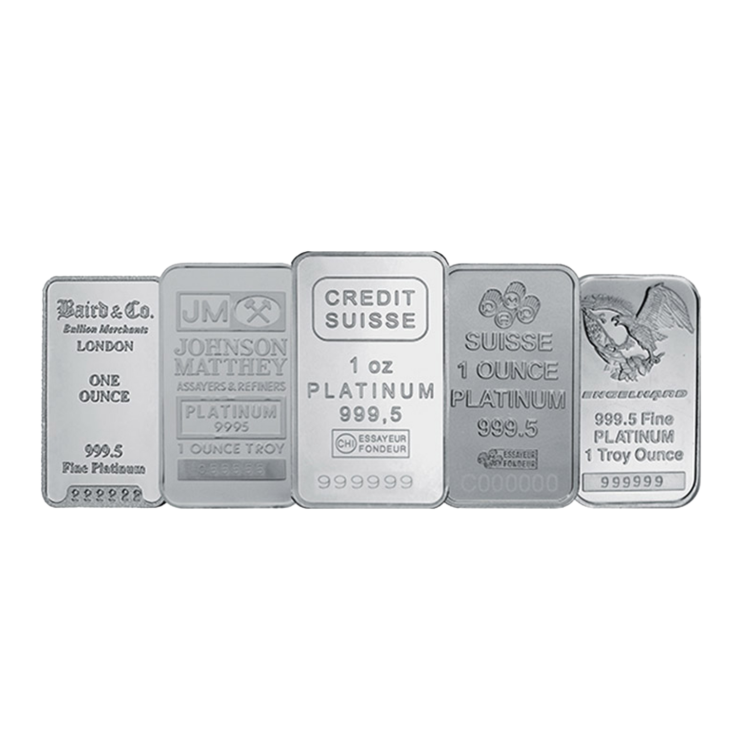 1 oz Platinum Bars